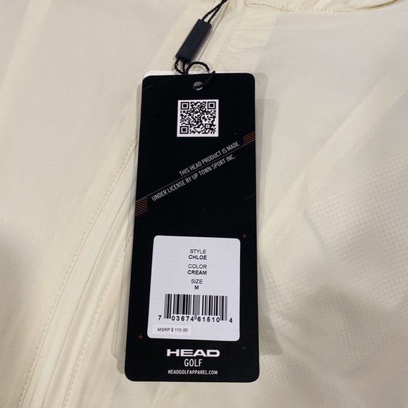 NWT Head Golf the Chloe zip front jacket with zip in hidden hood Size M - Picture 7 of 9